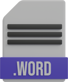 3D Document Word File Icon